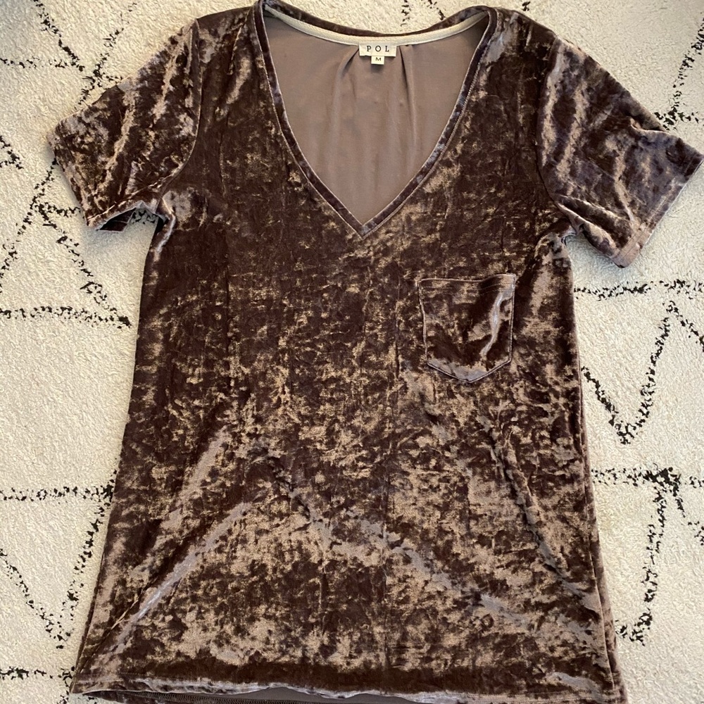 Velvet shirt sleeve